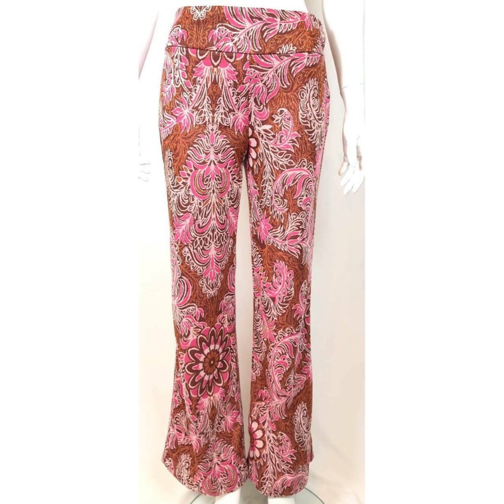 Anthropologie Maeve Maria Paisley Pants Metallic